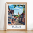 St Albans Modern Travel Poster