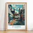 St Albans Retro Travel Illustration