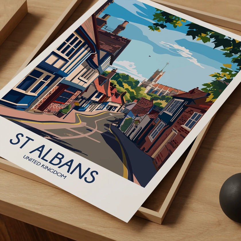 St Albans Vintage Style Print