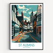 St Albans Vintage Style Print