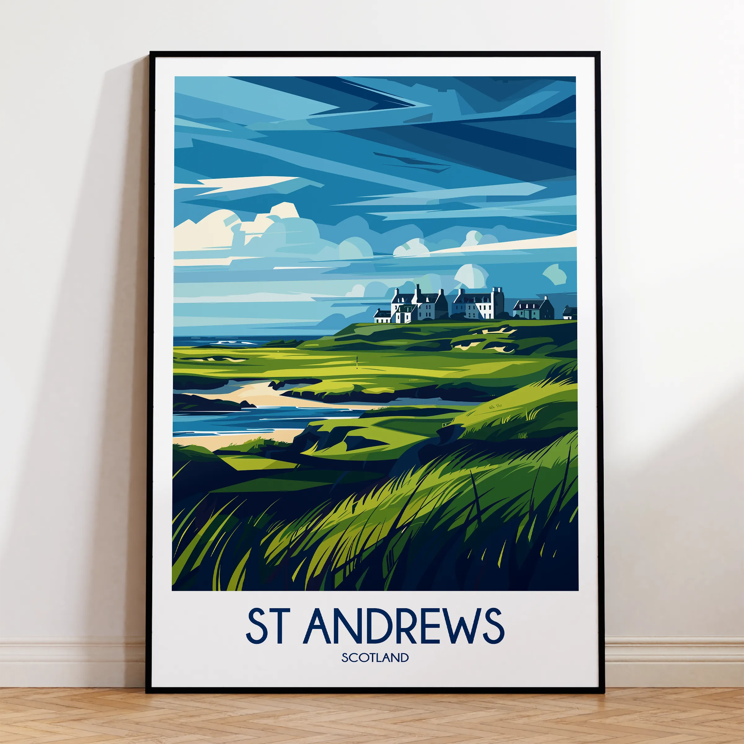St Andrews Modern Travel Poster