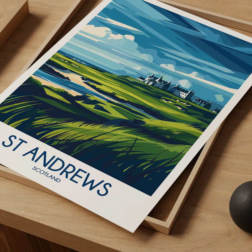 St Andrews Retro Travel Illustration