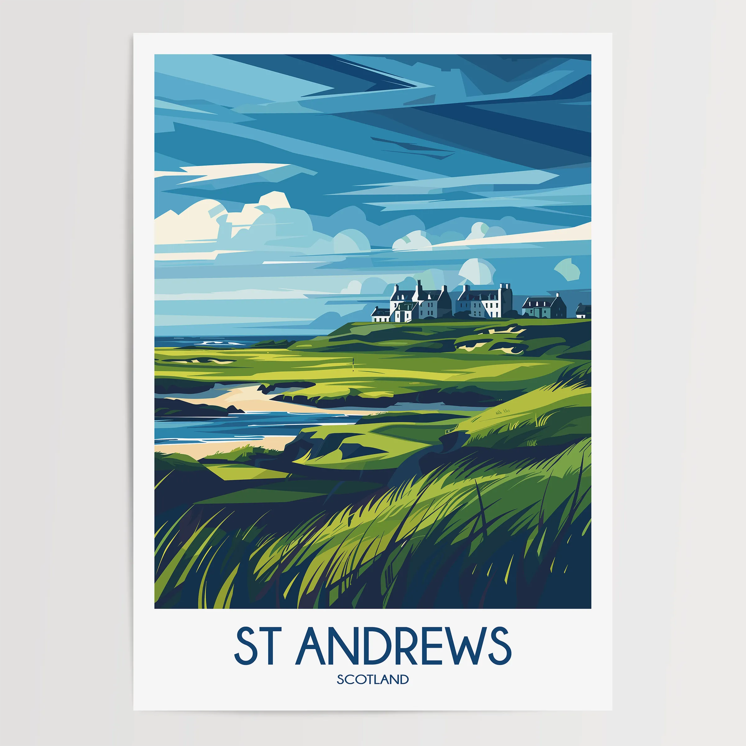 St Andrews Vintage Style Print