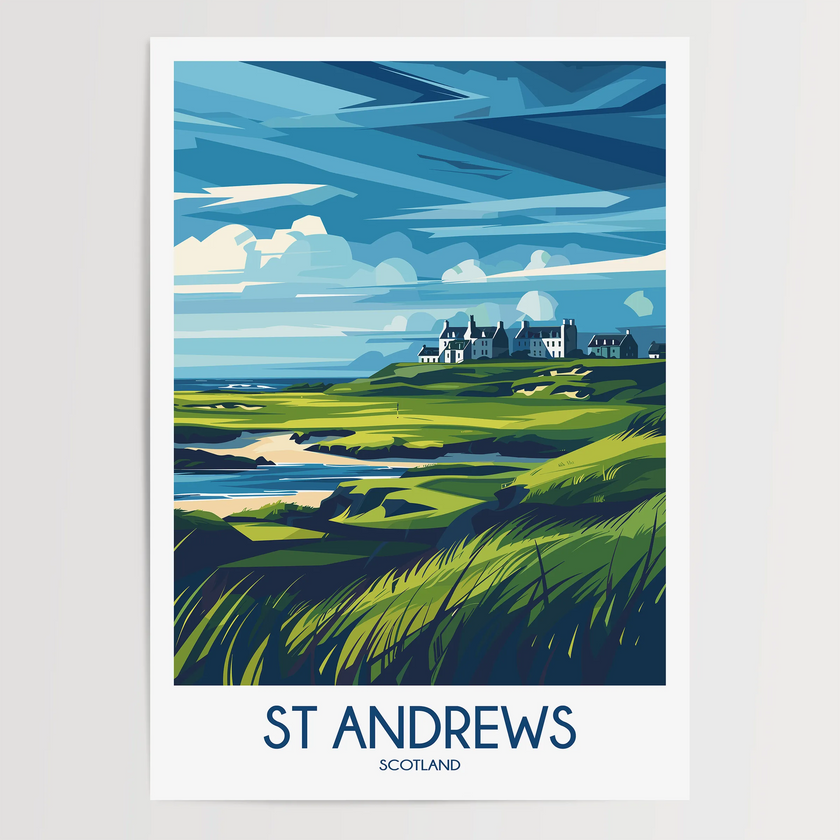 St Andrews Vintage Style Print