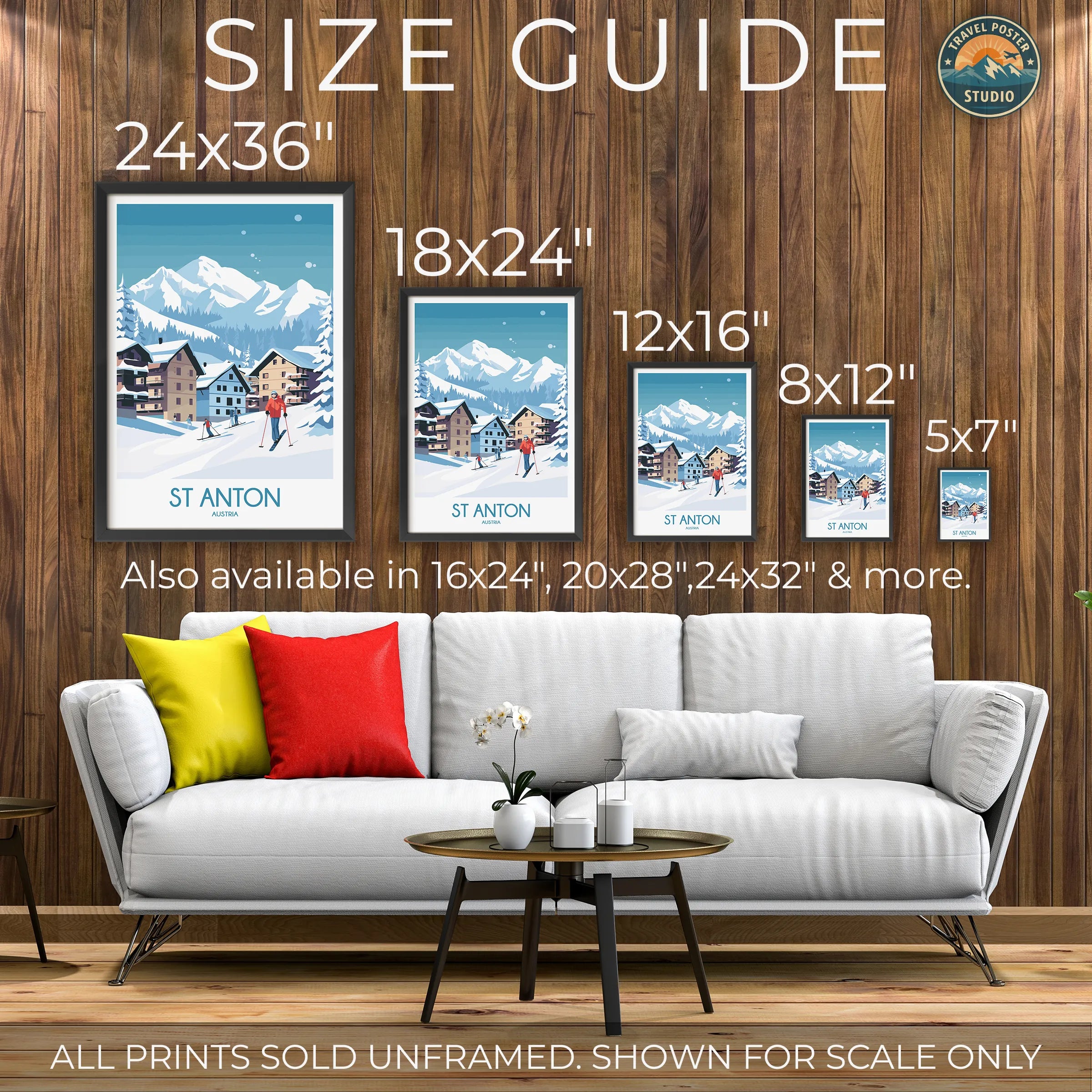 St Anton Modern Travel Poster