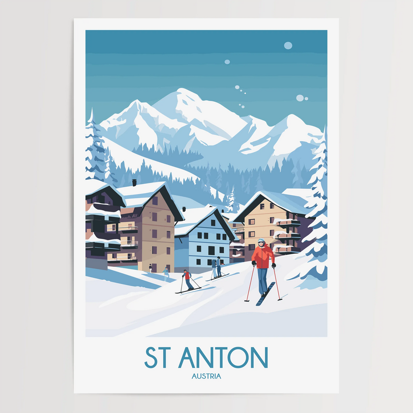 St Anton Souvenir Poster Print