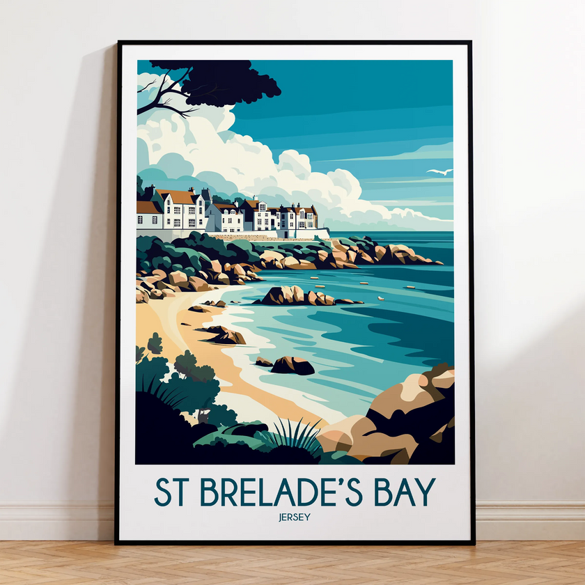 St Brelade'S Bay Modern Travel Poster