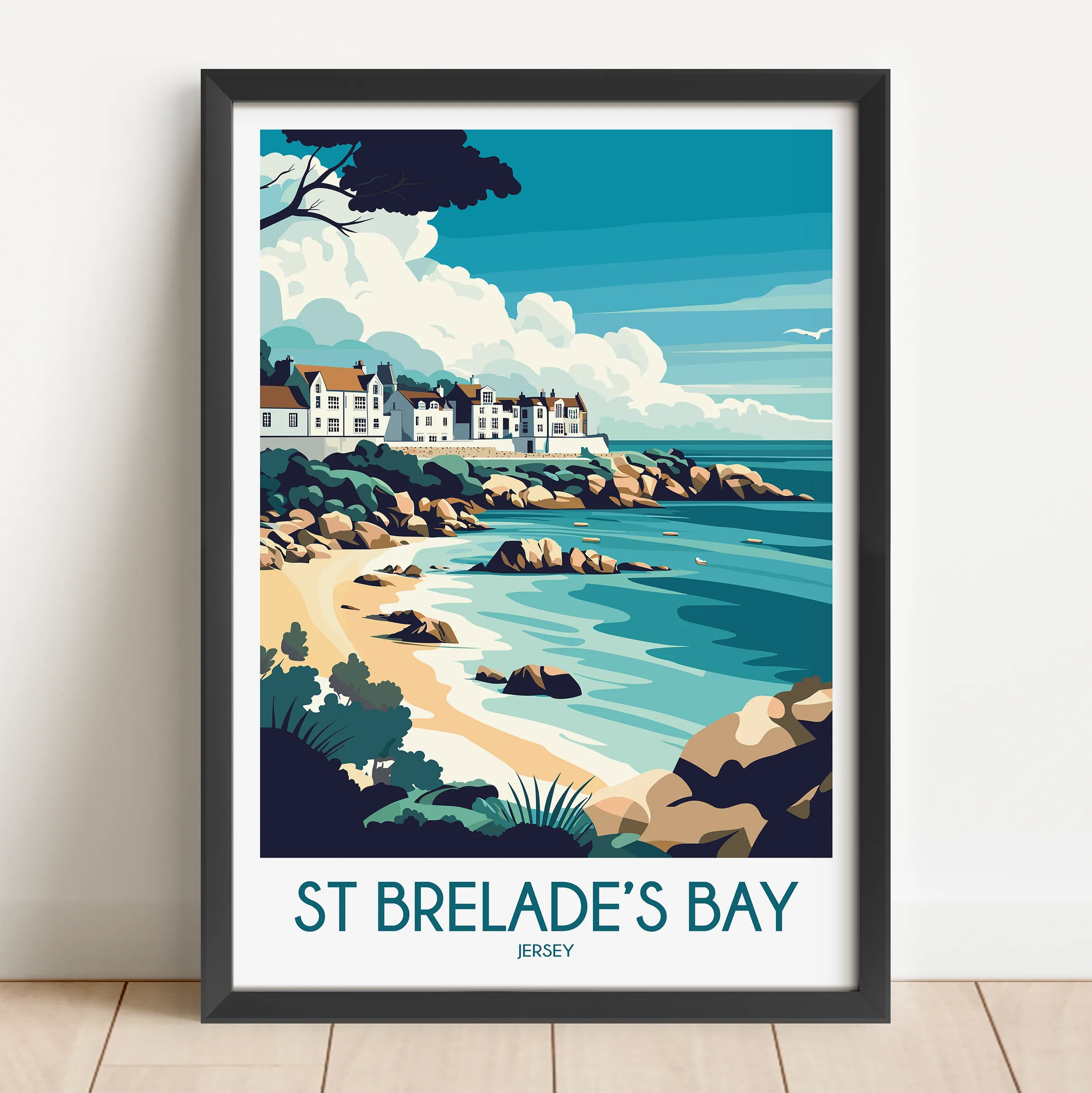 St Brelade'S Bay Vintage Style Print