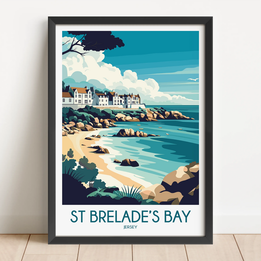 St Brelade'S Bay Vintage Style Print