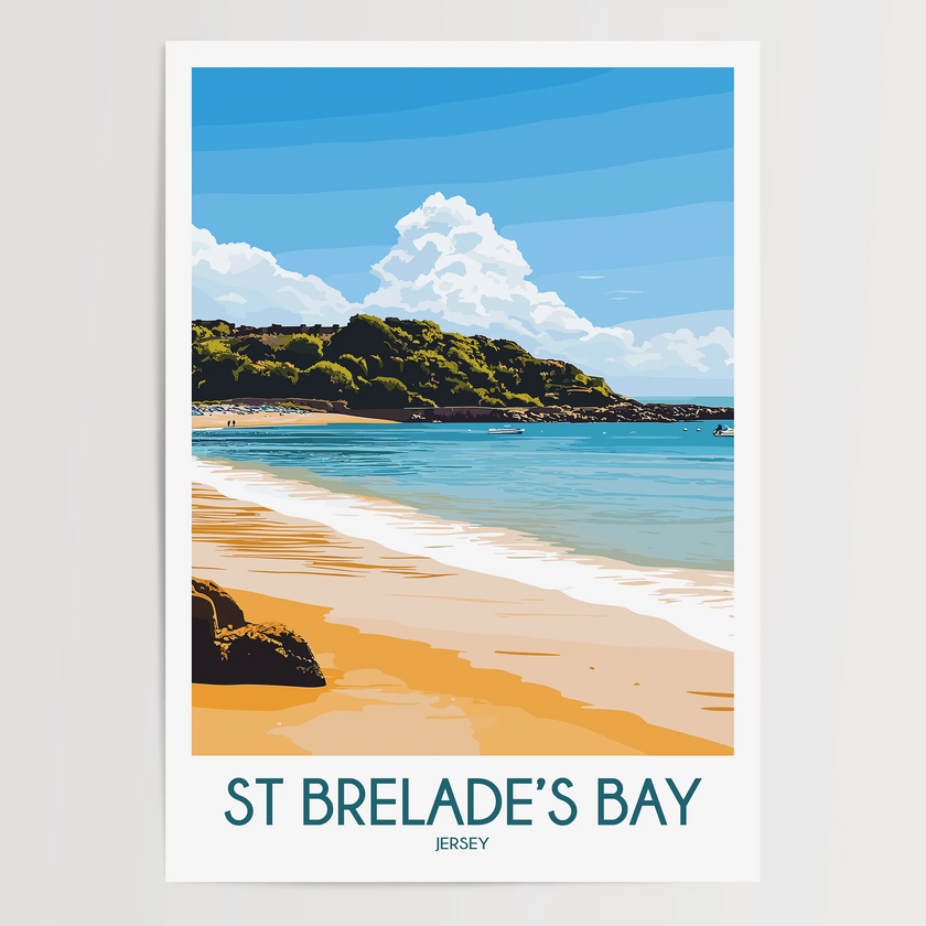 St Brelades Bay Destination Art Gift
