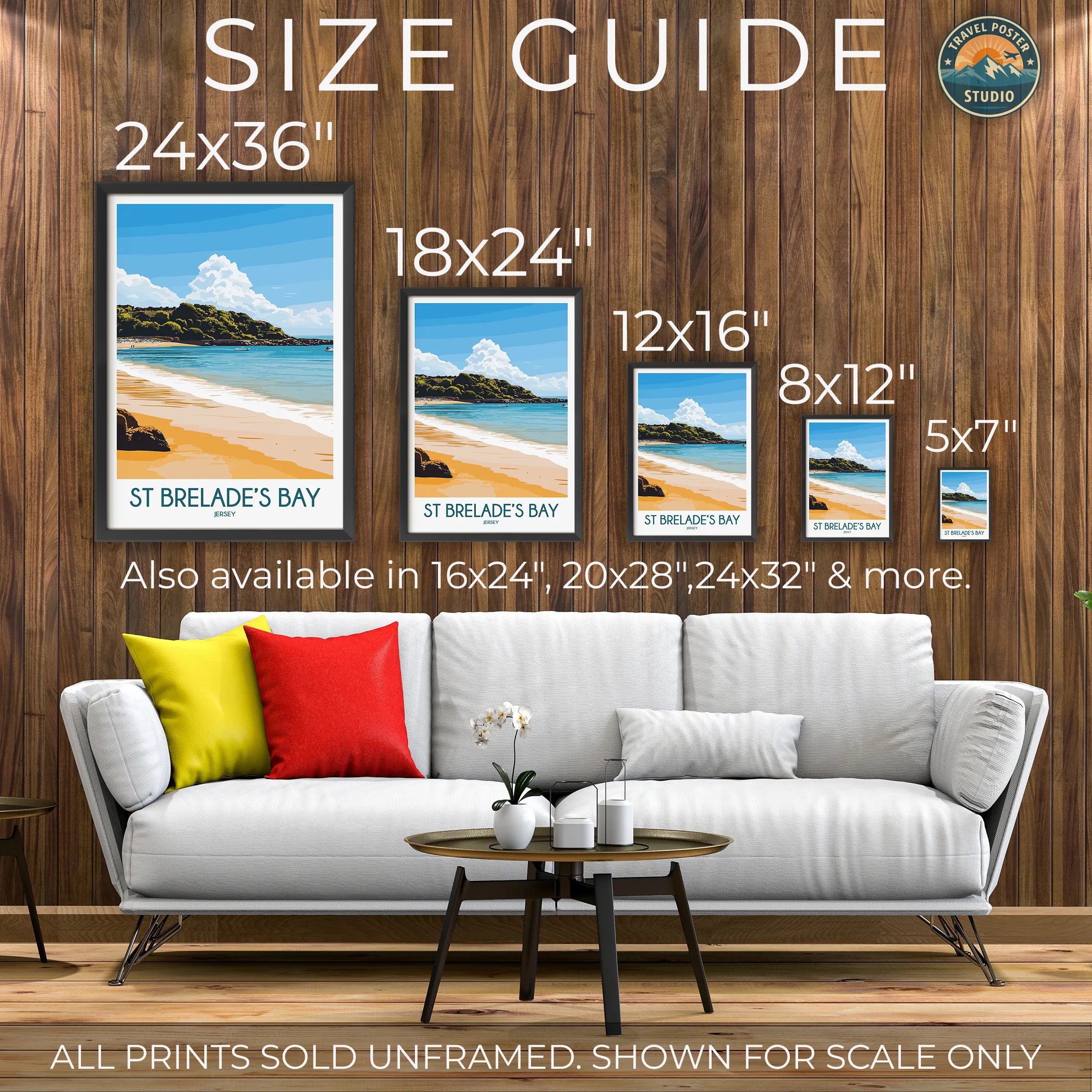 St Brelades Bay Souvenir Poster Print