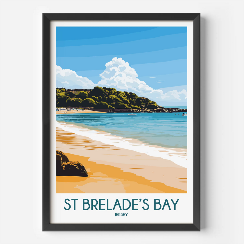 St Brelades Bay Vintage Style Print