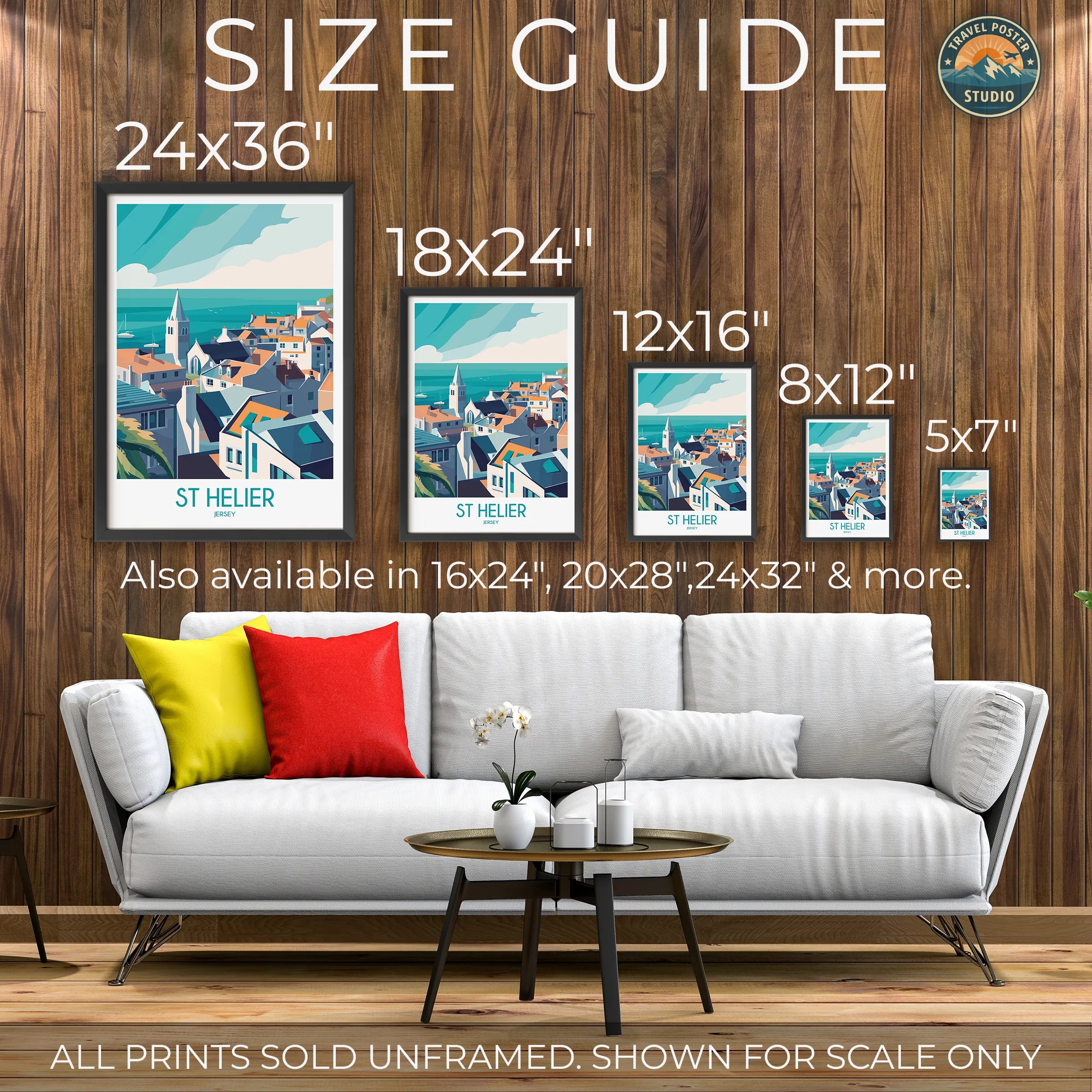 St Helier Modern Travel Poster