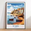 St Ives Modern Travel Poster
