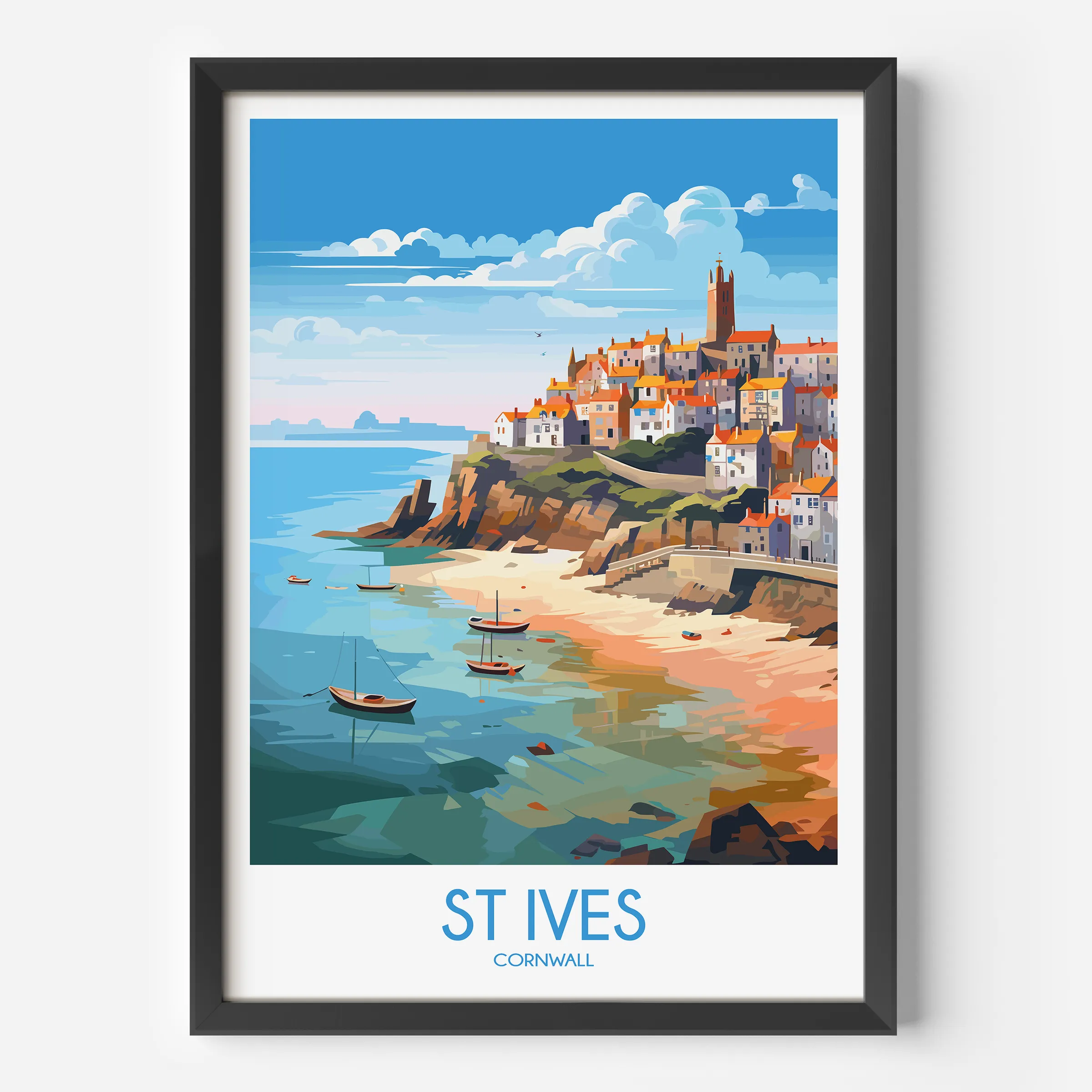St Ives Souvenir Poster Print