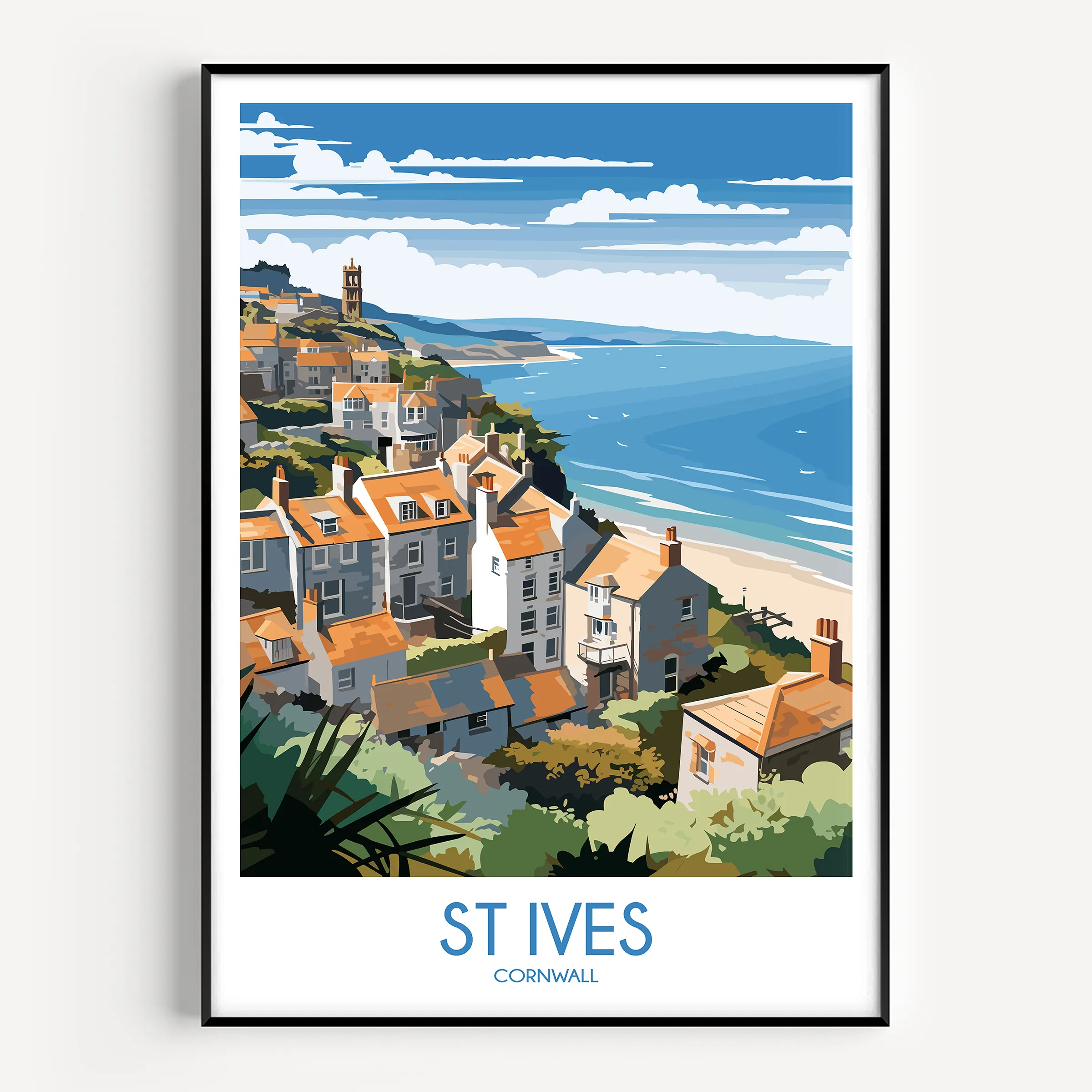 St Ives Souvenir Poster Print