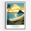 St Lucia Modern Travel Poster