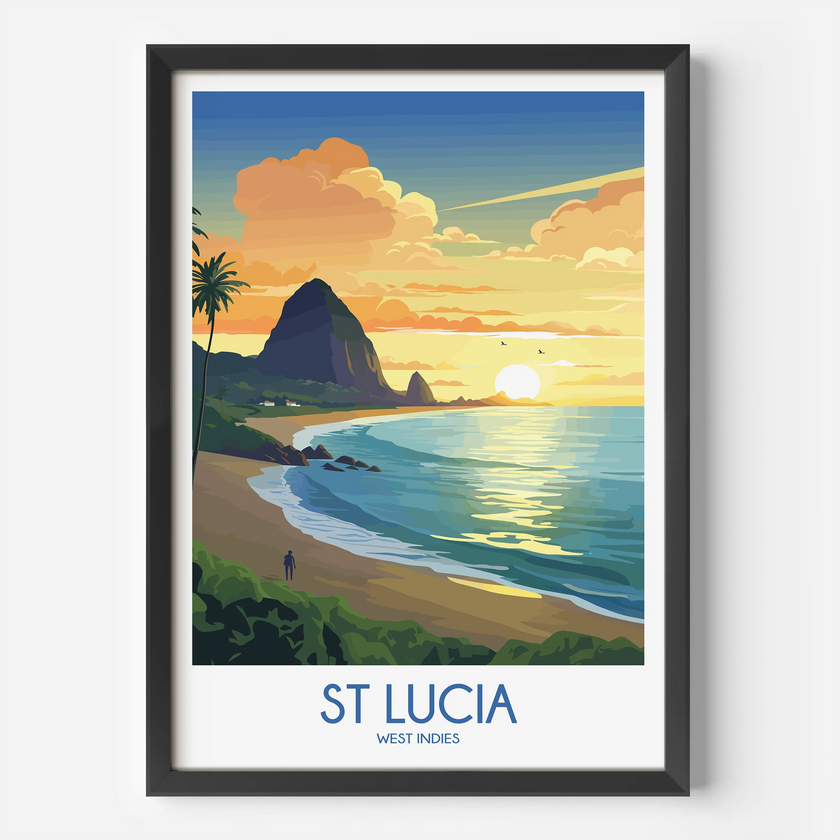 St Lucia Souvenir Poster Print