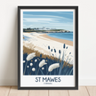 St Mawes Retro Travel Illustration
