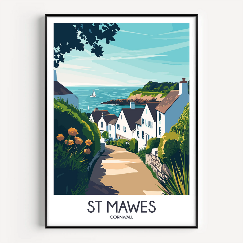 St Mawes Souvenir Poster Print