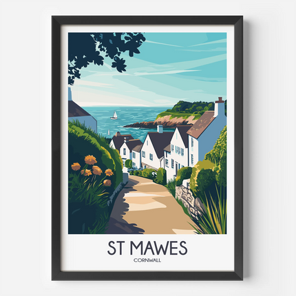 St Mawes Vintage Style Print