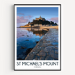 St Michael'S Mount Retro Travel Illustration