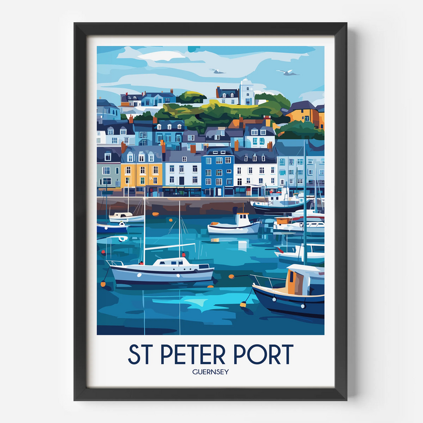St Peter Port Destination Art Gift