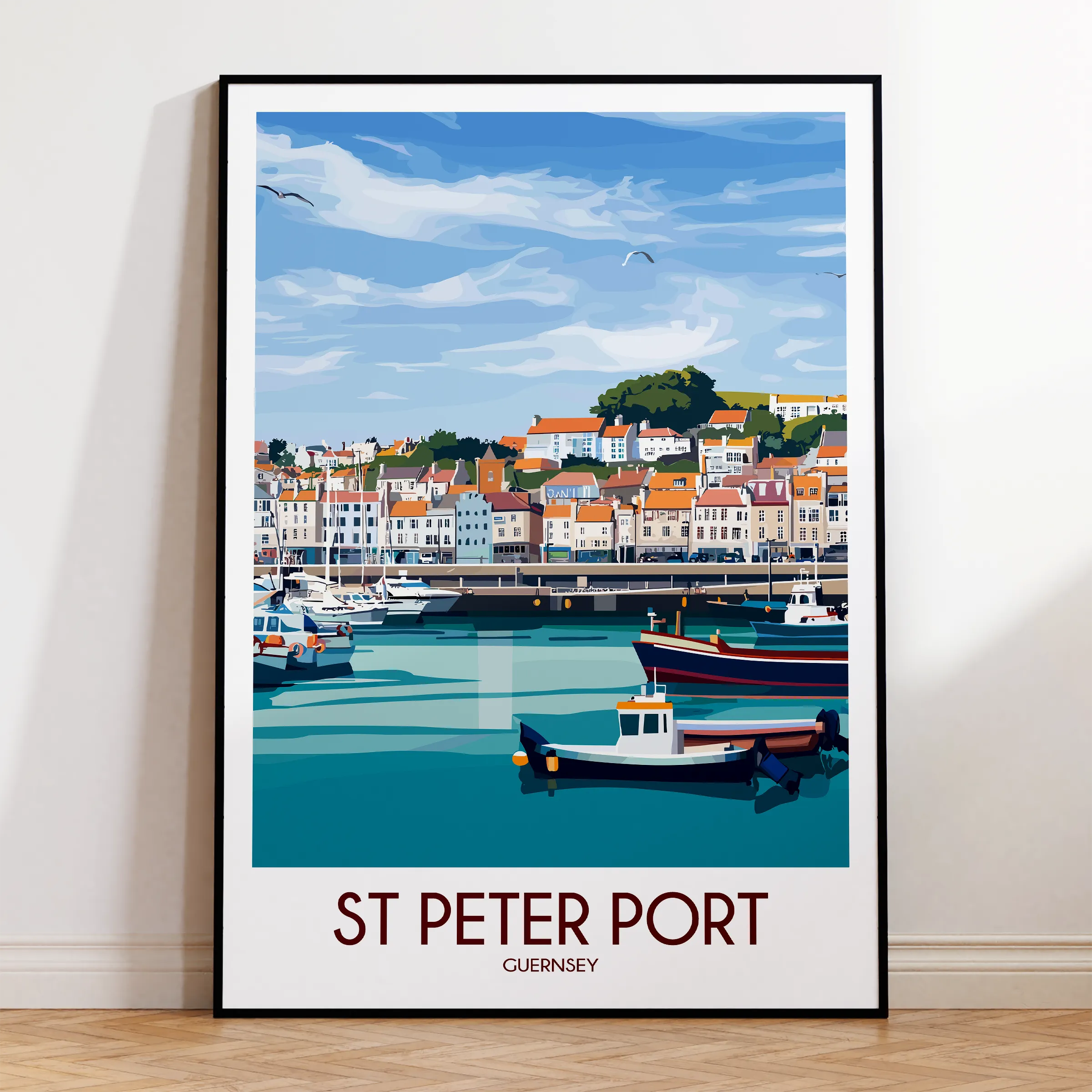 St Peter Port Destination Art Gift