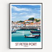 St Peter Port Modern Travel Poster