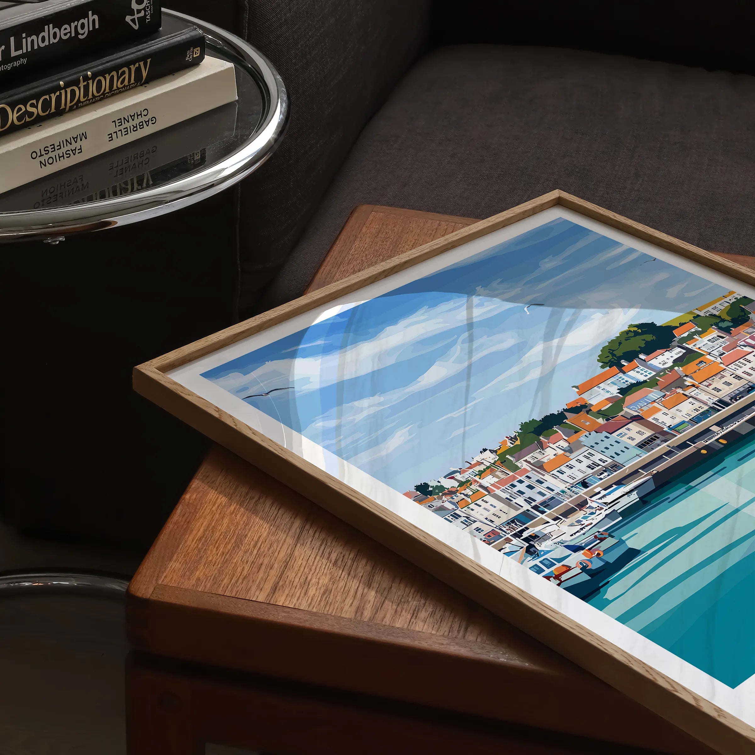St Peter Port Retro Travel Illustration