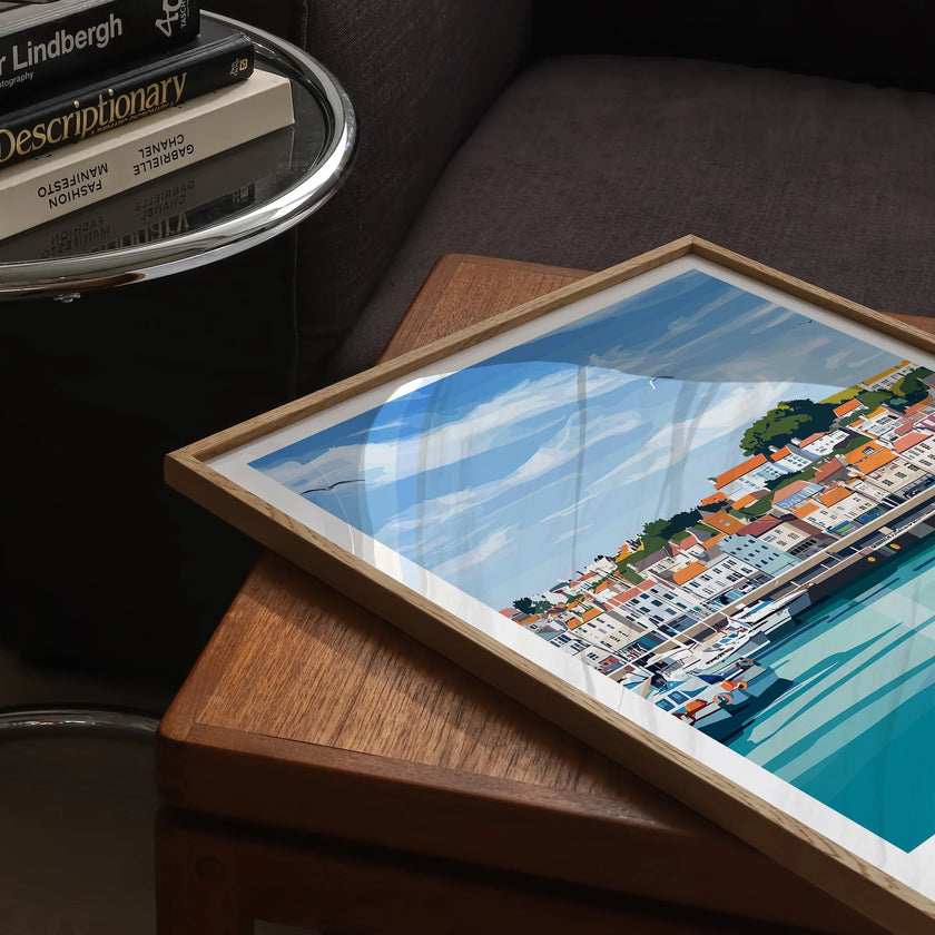 St Peter Port Retro Travel Illustration