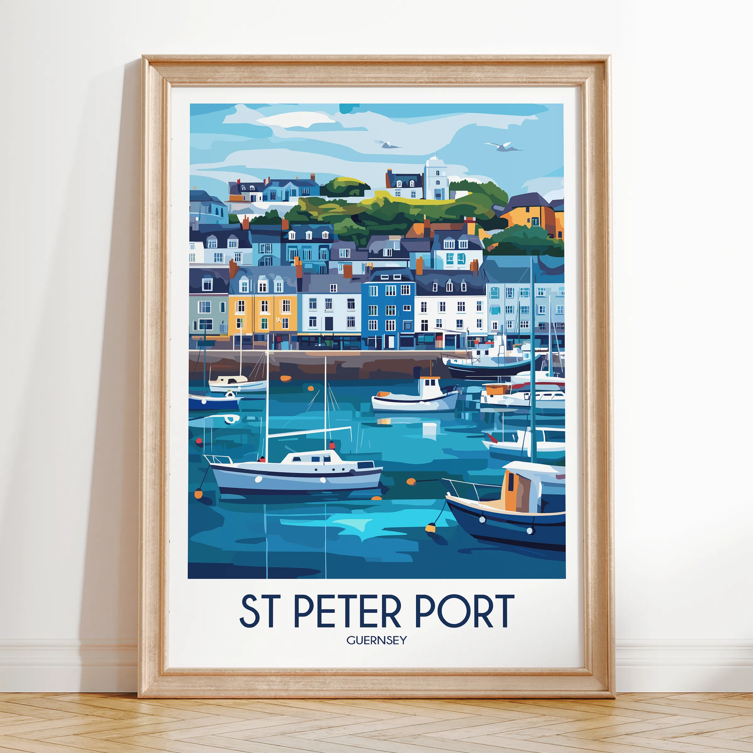 St Peter Port Scenic Landscape Art