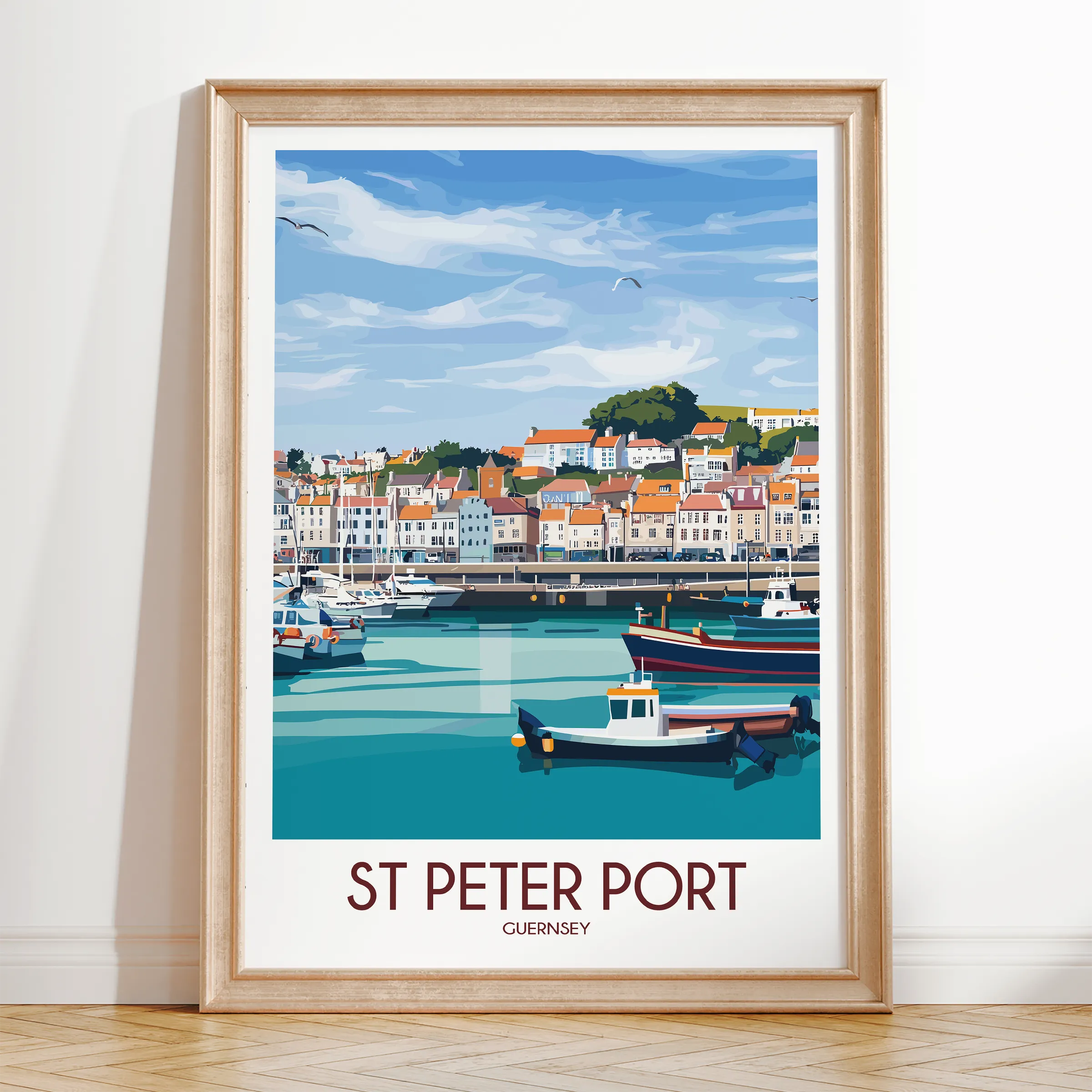 St Peter Port Scenic Landscape Art