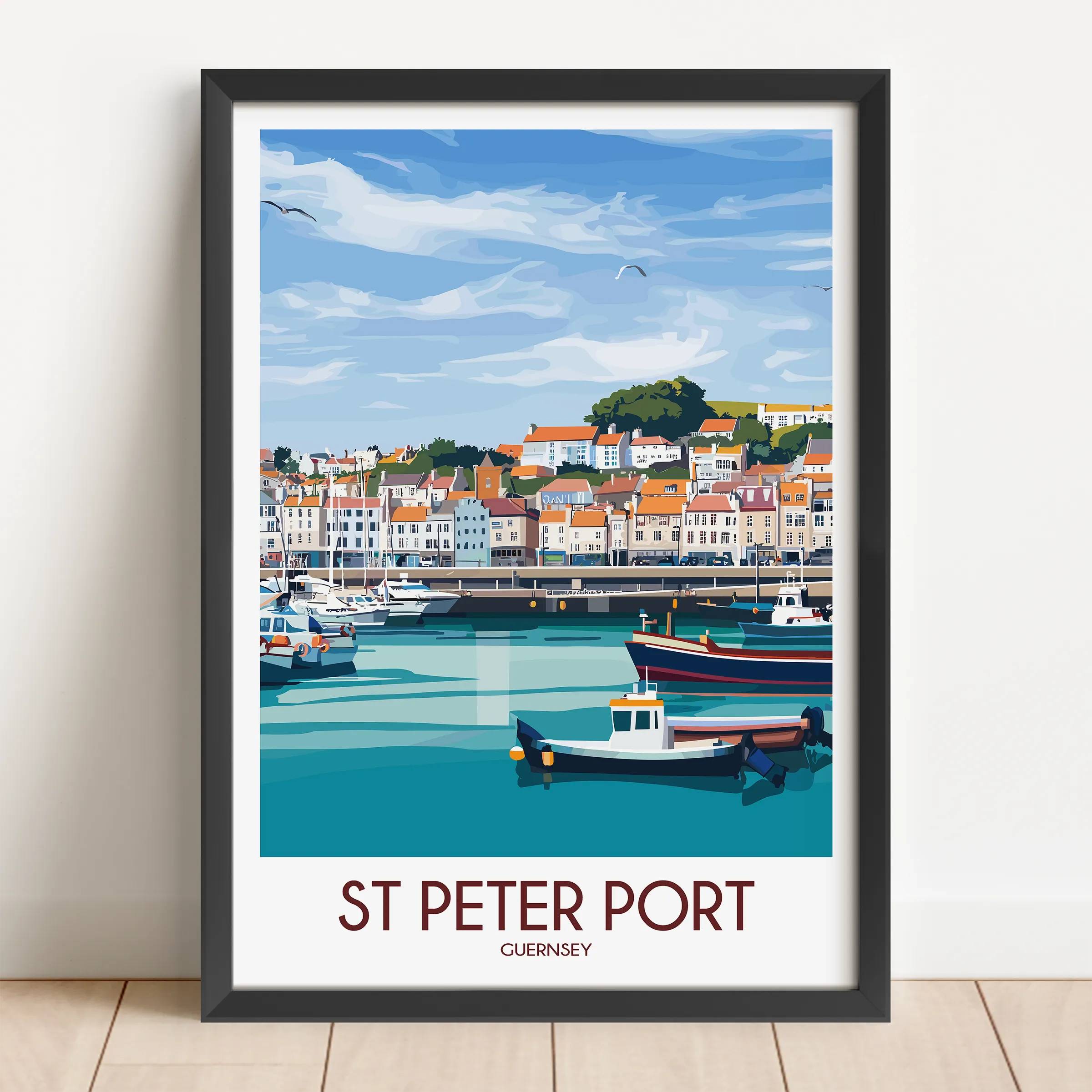 St Peter Port Souvenir Poster Print