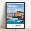 St Peter Port Souvenir Poster Print