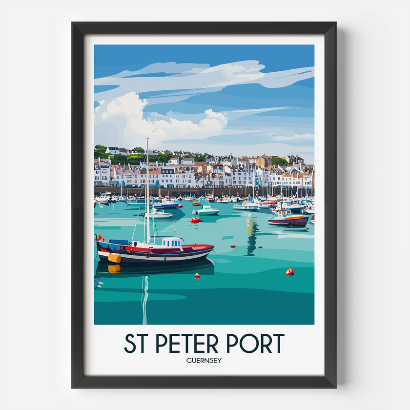 St Peter Port Souvenir Poster Print