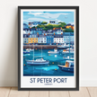 St Peter Port Vintage Style Print