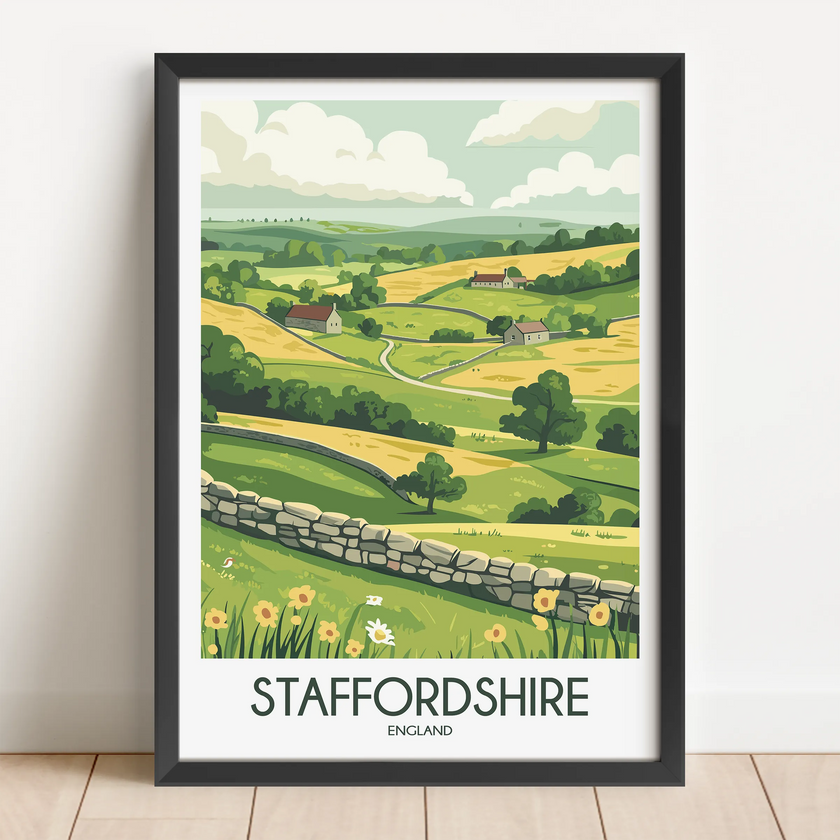 Staffordshire Vintage Style Print