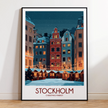 Stockholm Destination Art Gift