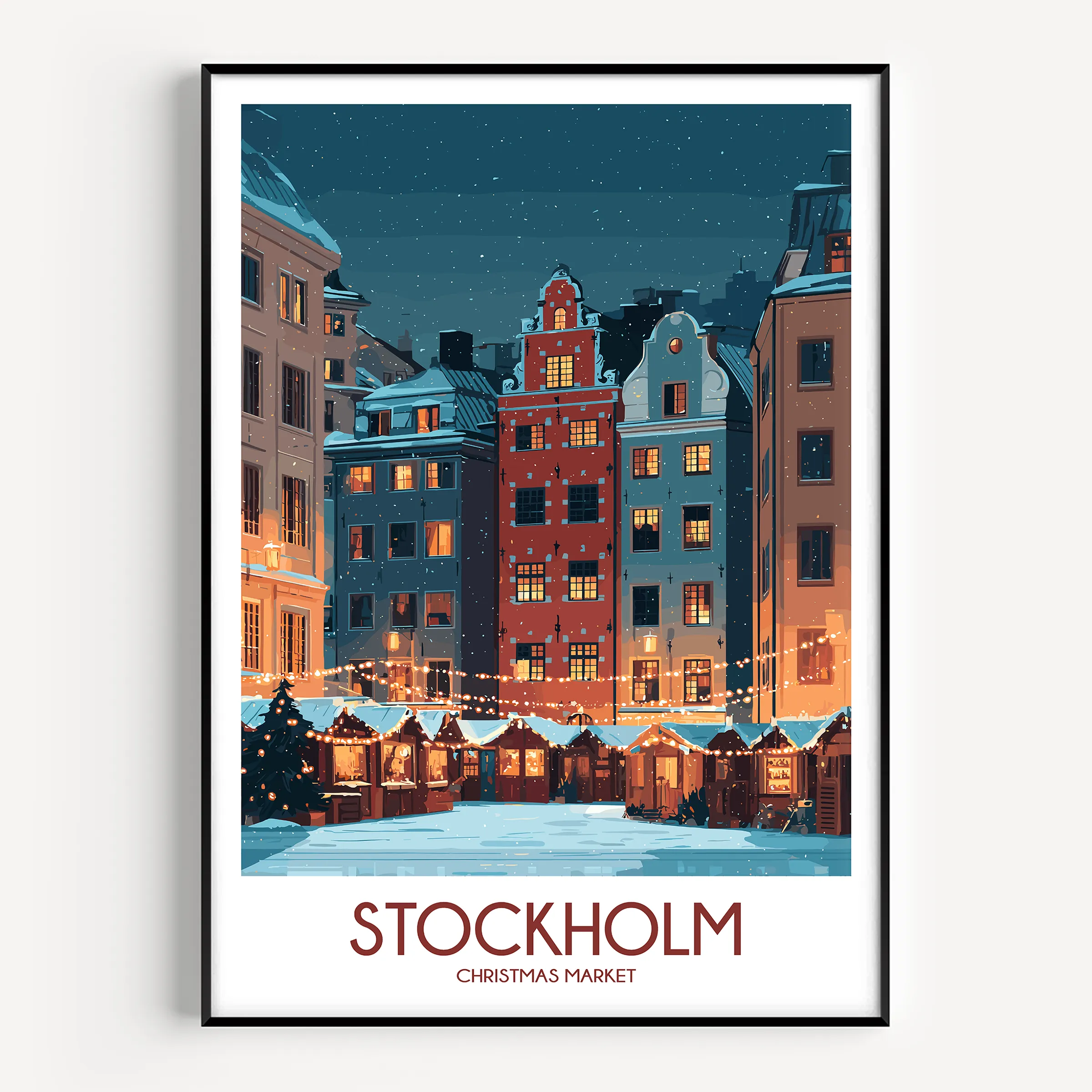 Stockholm Modern Travel Poster
