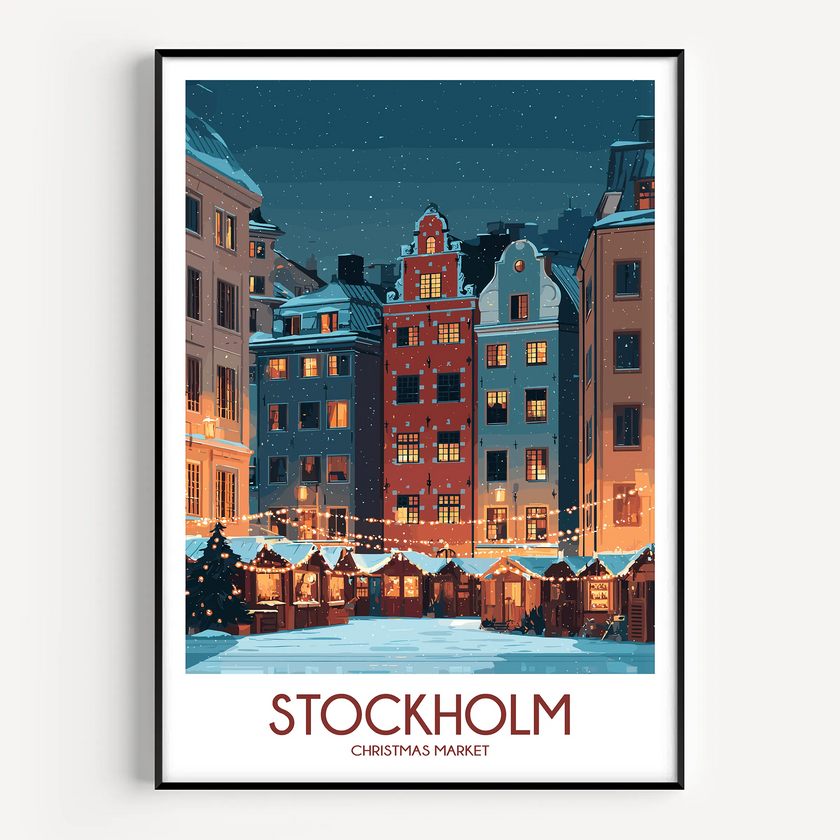 Stockholm Modern Travel Poster