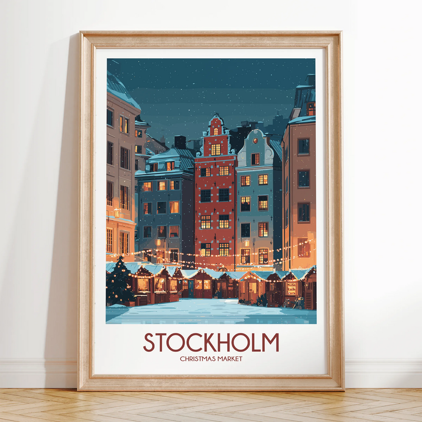 Stockholm Retro Travel Illustration
