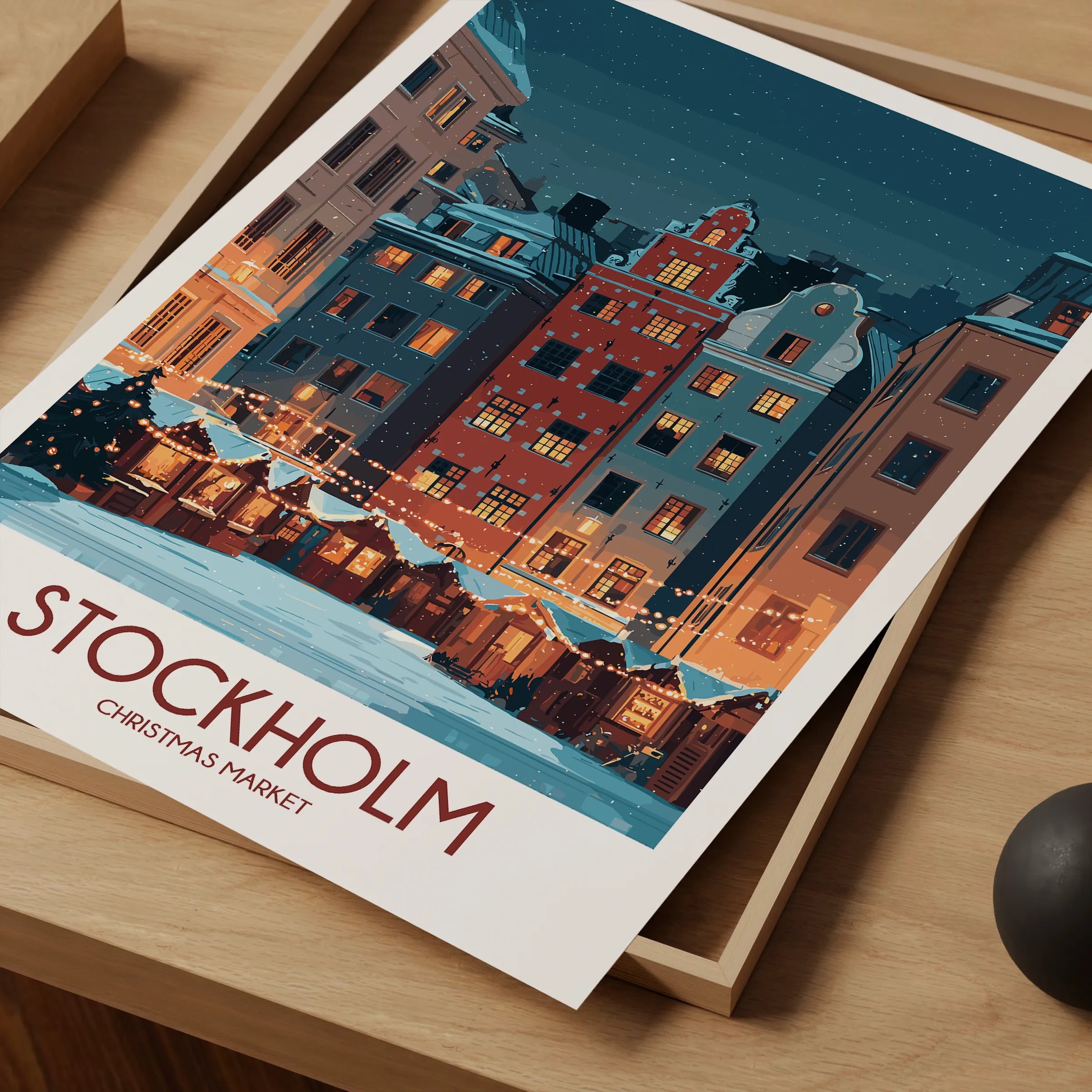 Stockholm Vintage Style Print