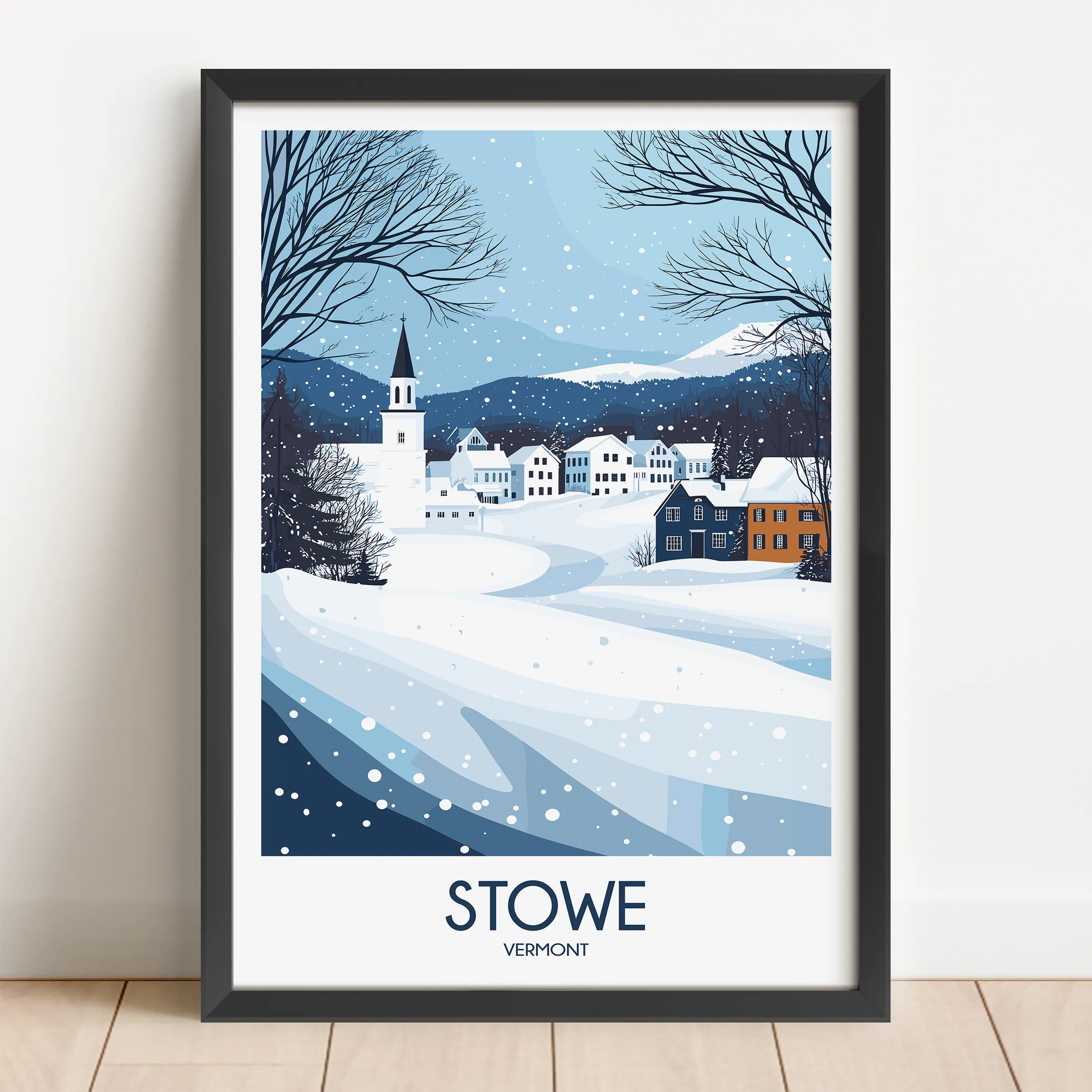 Stowe Retro Travel Illustration