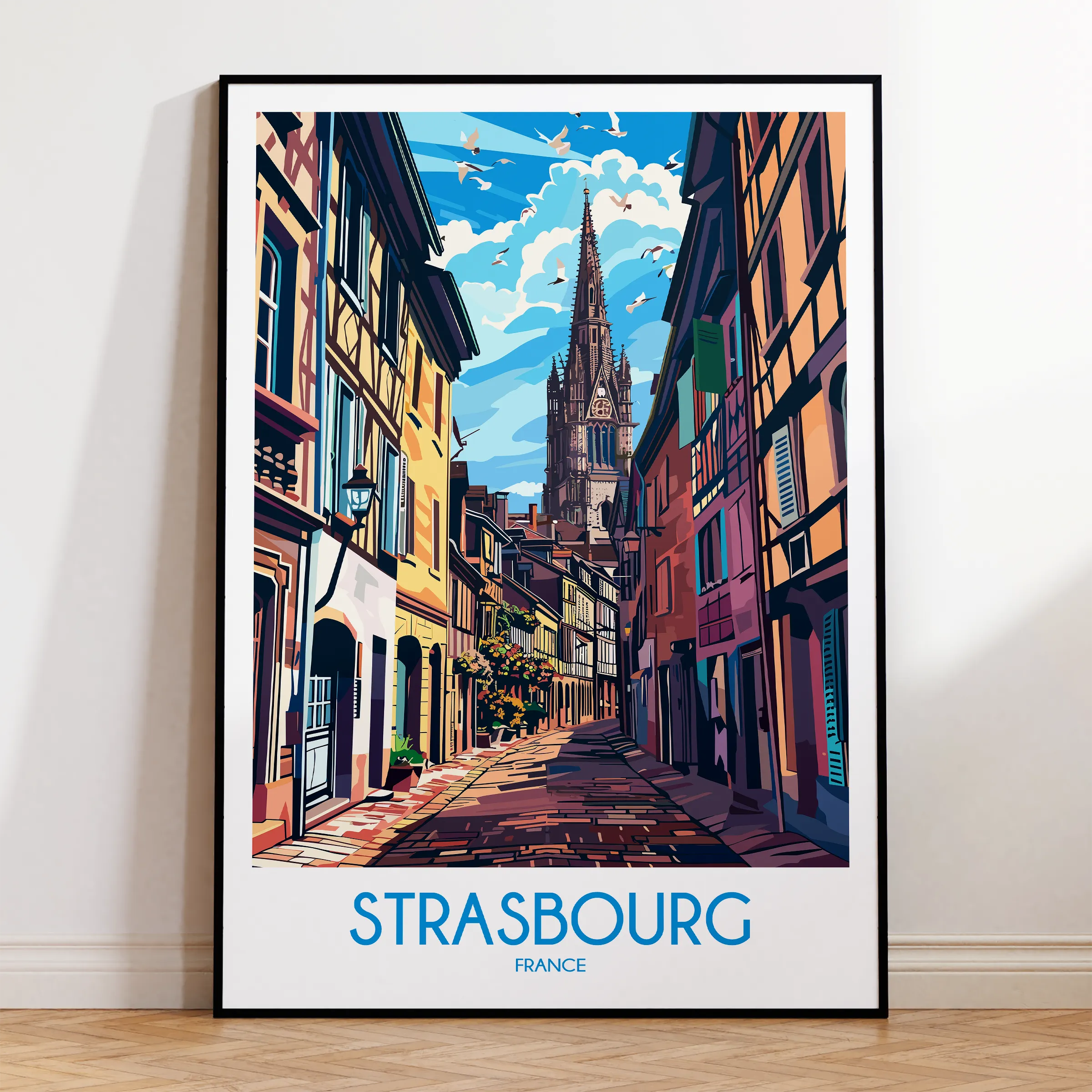 Strasbourg Minimalist Wall Art
