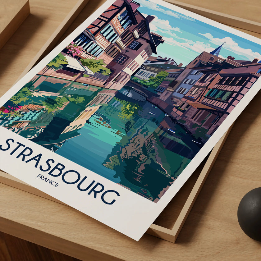 Strasbourg Modern Travel Poster