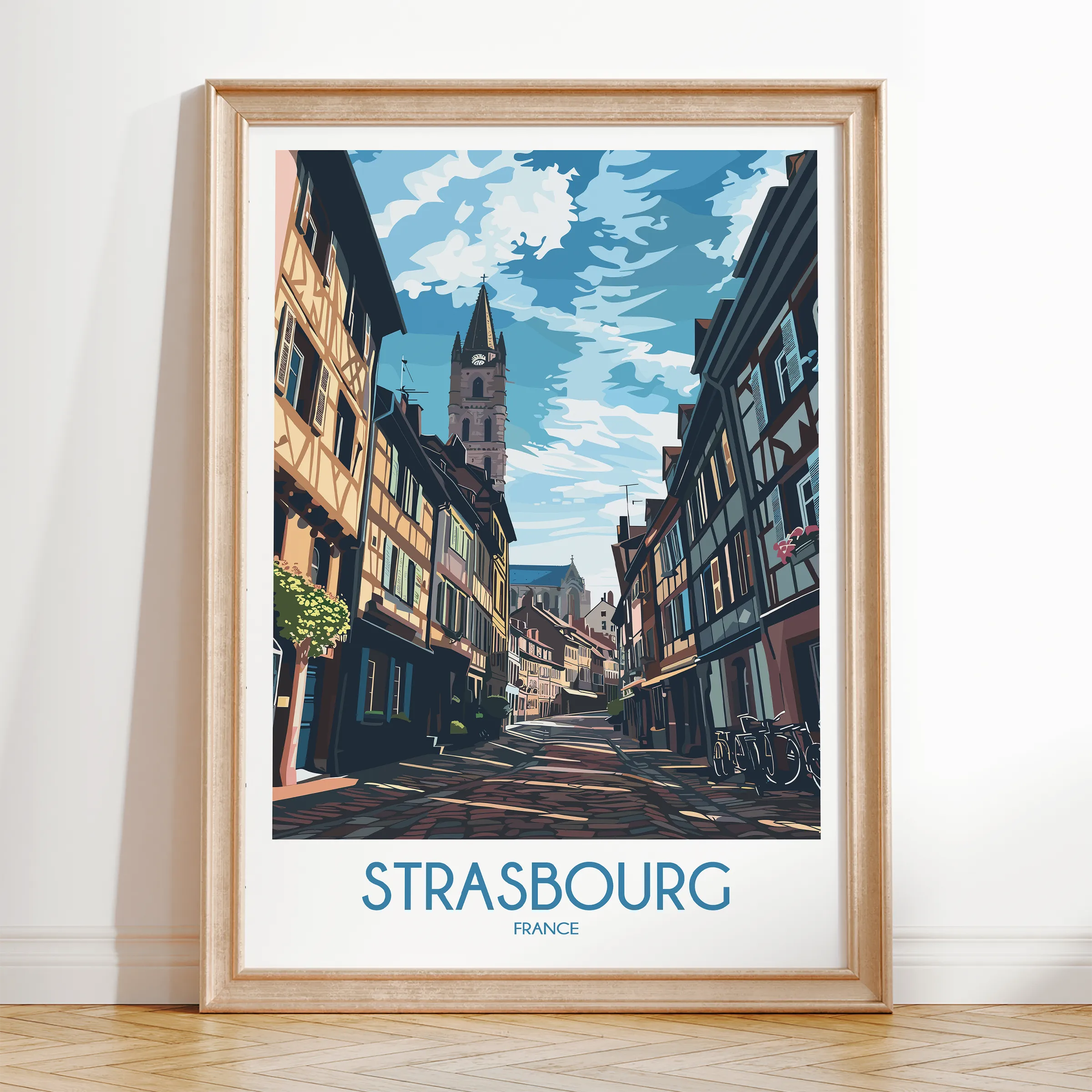 Strasbourg Modern Travel Poster
