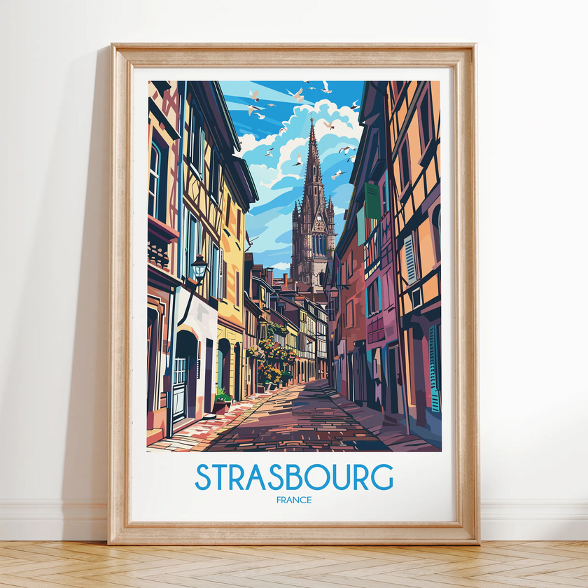 Strasbourg Modern Travel Poster