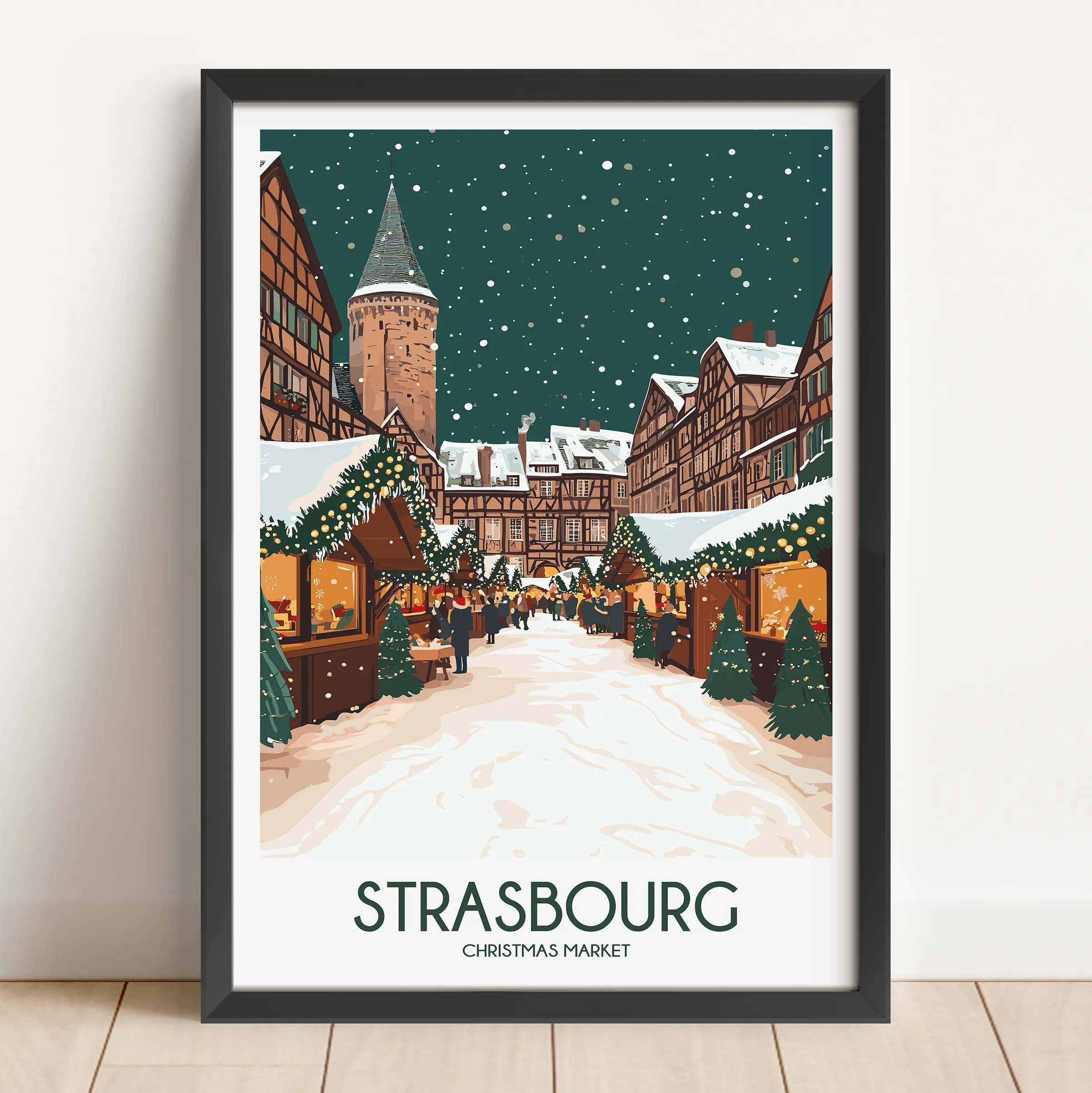 Strasbourg Modern Travel Poster