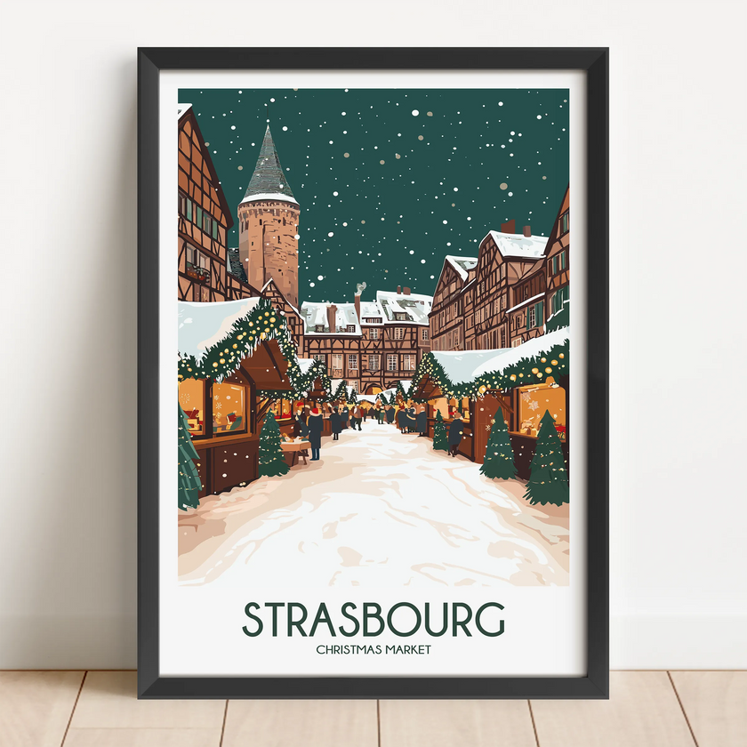 Strasbourg Modern Travel Poster